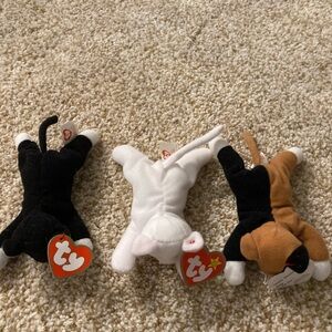 Ty mini Plush Cat Trio - Black, White, Calico